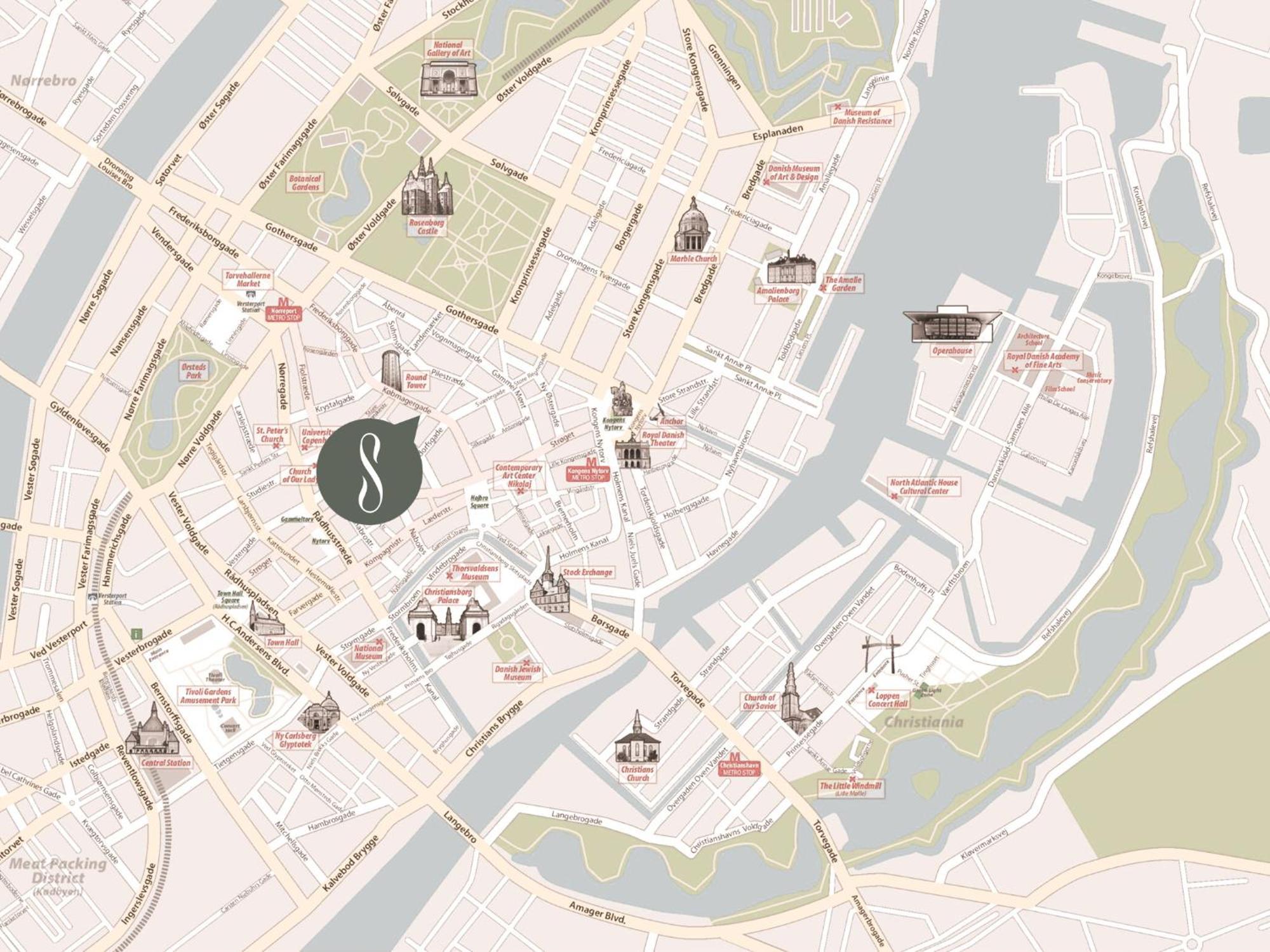 Sanders Leaves - Chic Three-Bedroom Apartment In Downtown Копенгаген Екстер'єр фото